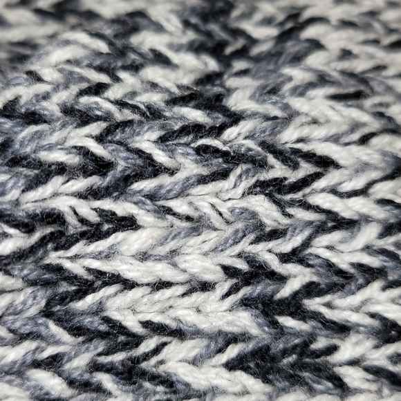 Marine Layer Knit Black Gray Cream Infinity Scarf - Picture 3 of 8